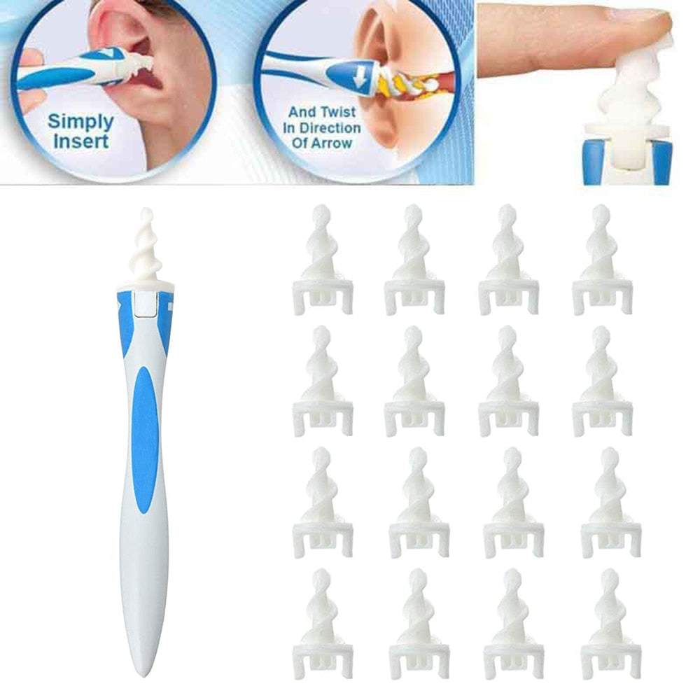 Ausu sēra spirālveida tīrītājs, 16 uzgaļi