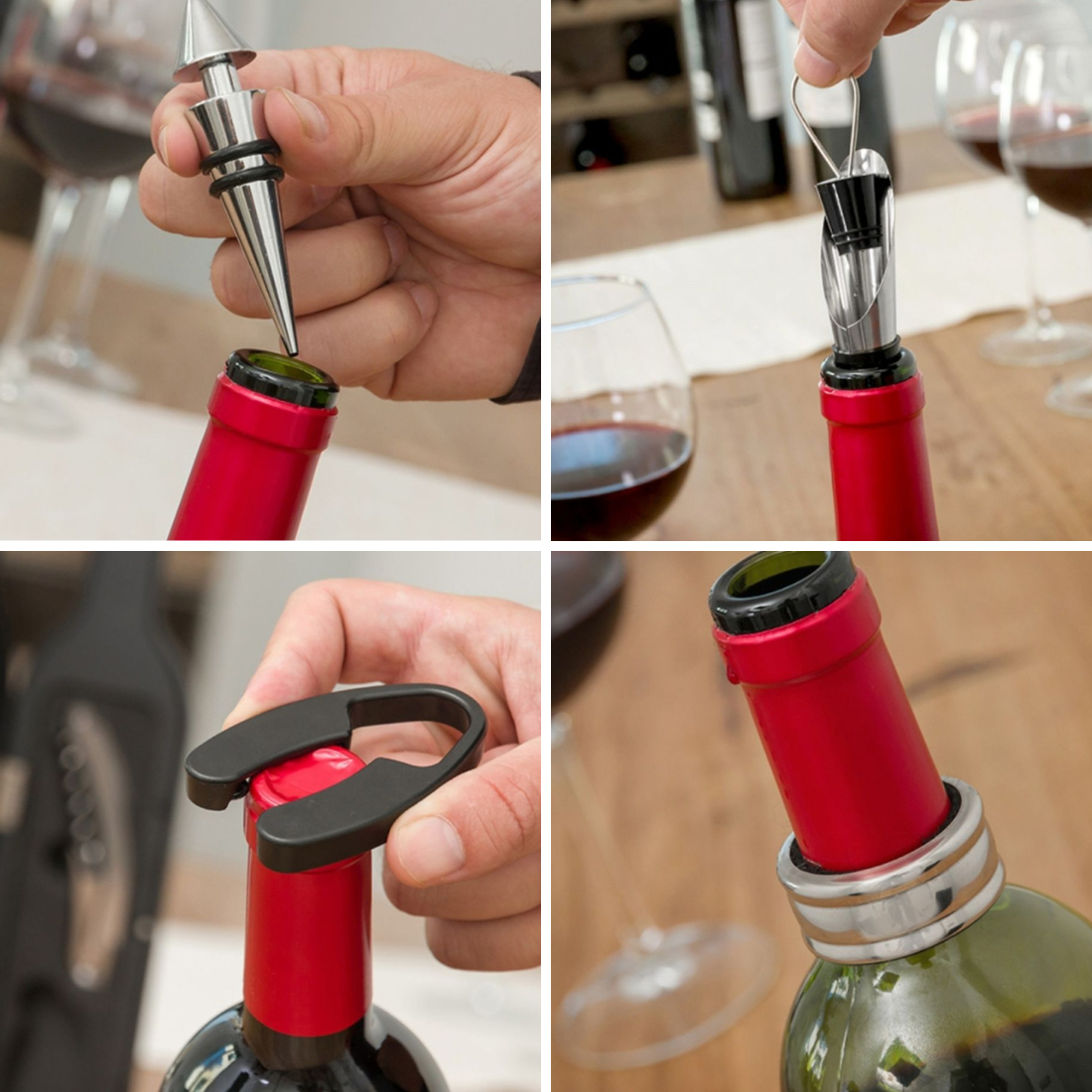 Vīna aksesuāru komplekts, 5 gabali