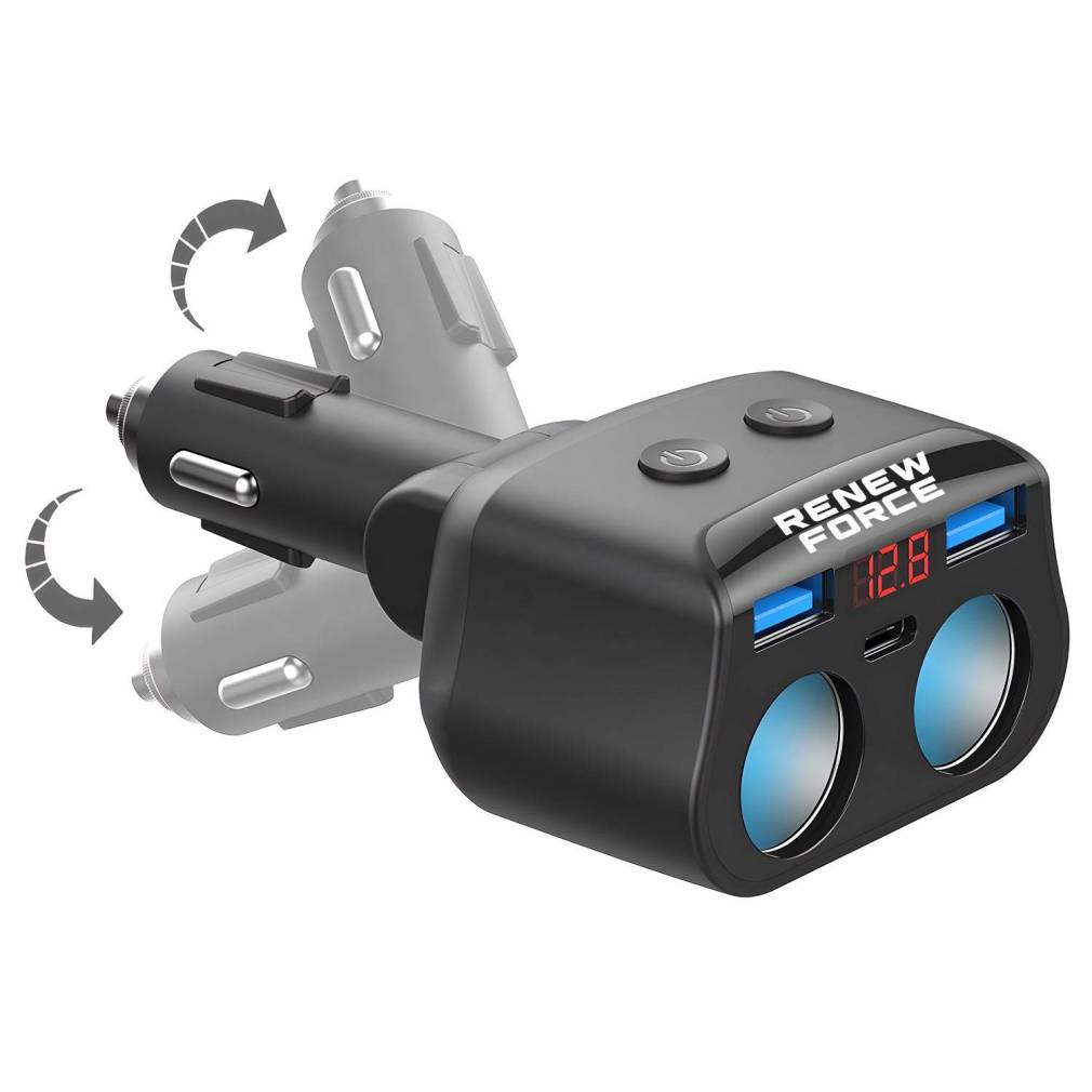 Auto piepīpētāja ligzdas sadalītājs – 2 porti