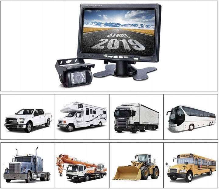 Atpakaļgaitas kamera ar 7 collu monitoru