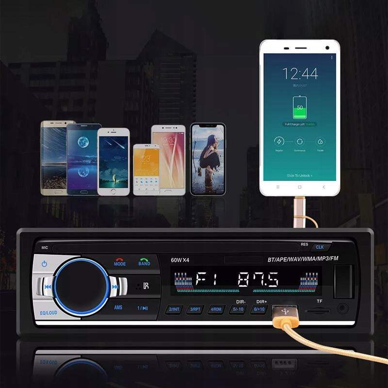 Auto magnetola radio ar tālvadības pulti