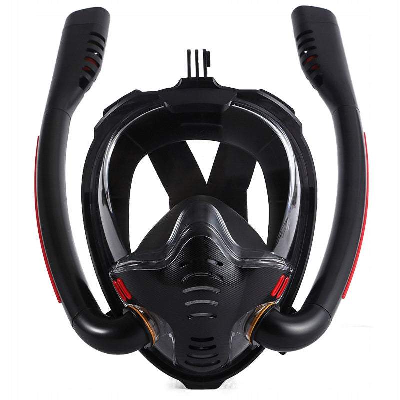 Niršanas maska ar diviem snorkeliem