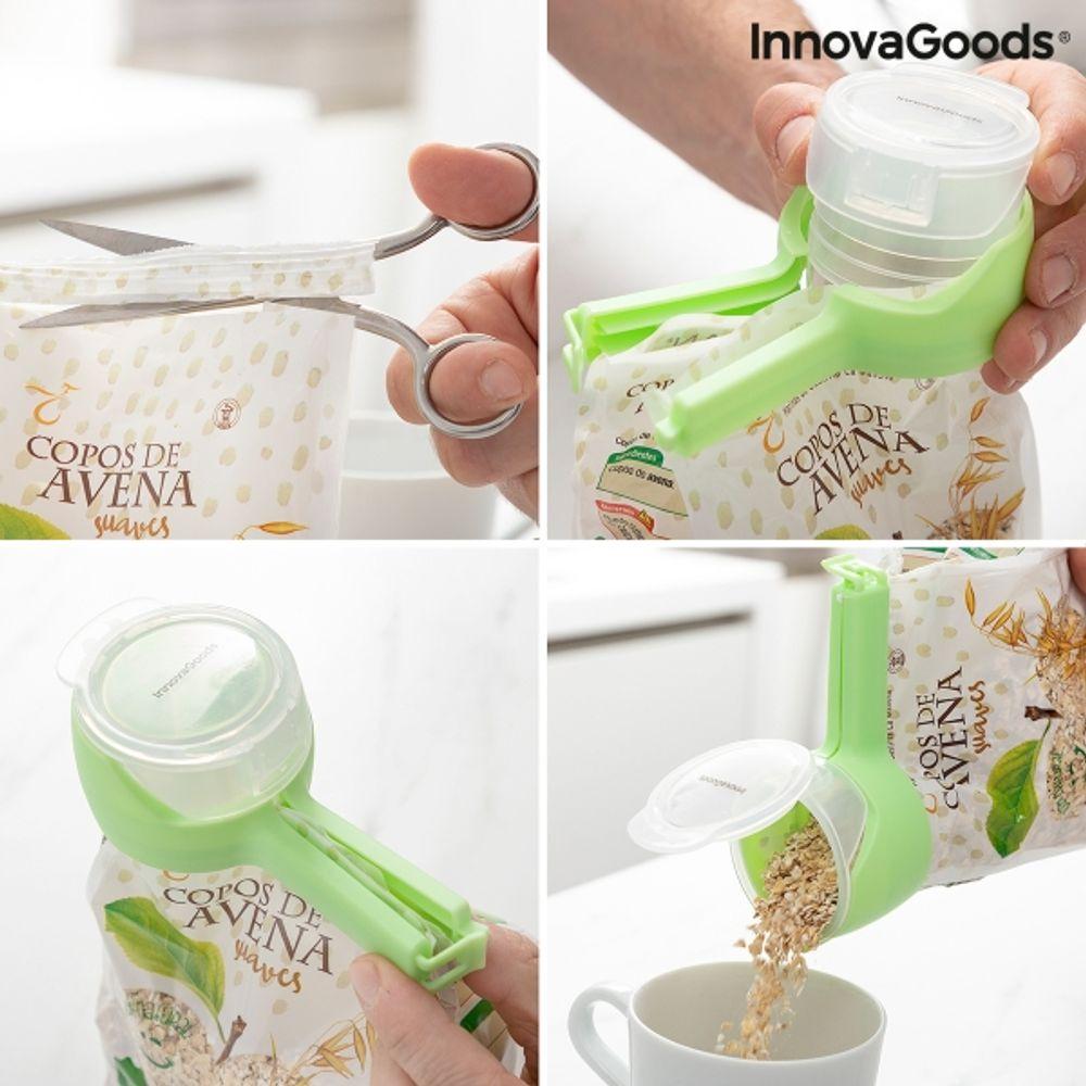 Maisiņu, iepakojumu aizvērējs ar dozatoru