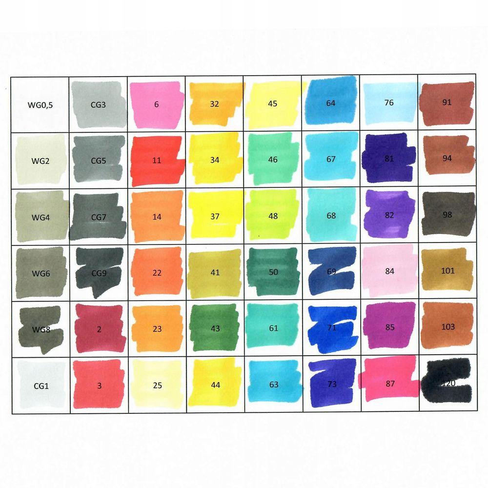 Marķieru komplekts divpusēji 48gabali