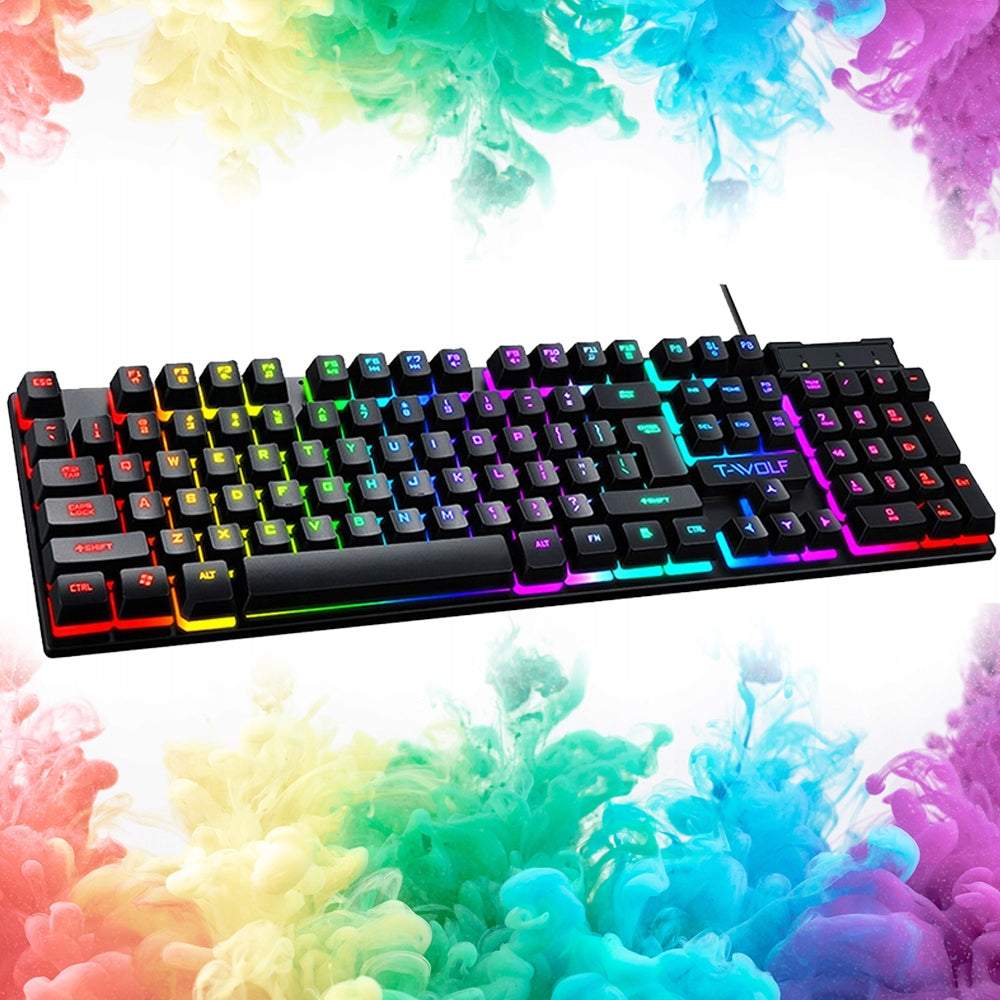 Klaviatūras un peles komplekts spēlēm RGB