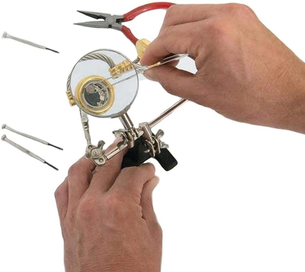 Palielināmais stikls ar turētājiem