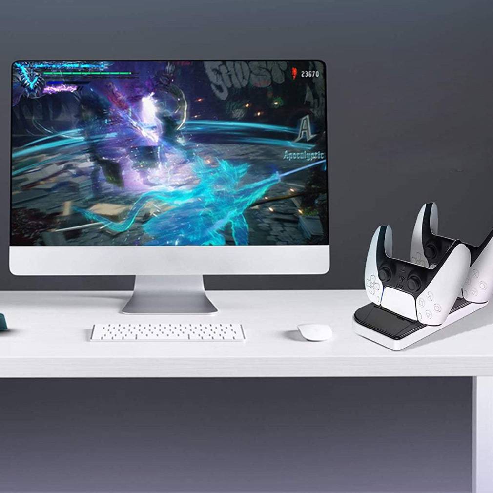 Uzlādes stacija priekš Playstation 5 DualSense pultīm, Gamepad