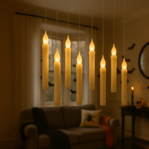 LED sveces peldošās 12 gabali ar tālvadības pulti | lidojošās sveces