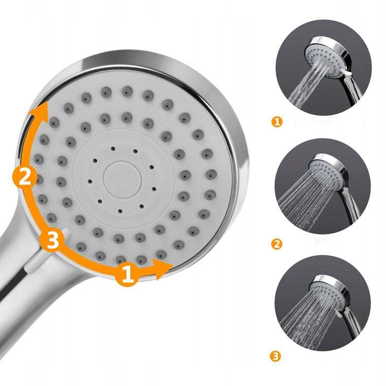 Dušas galva ar 3 mazāžas režīmiem