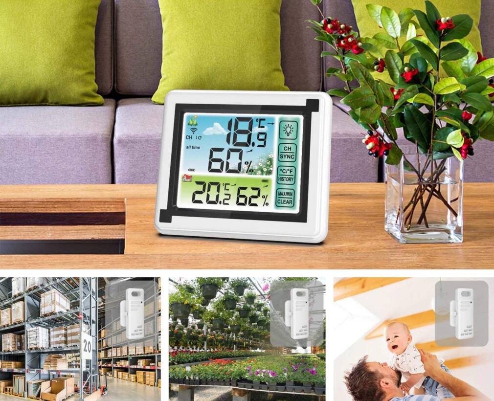 Meteostacija ar ekrānu un ārējo sensoru