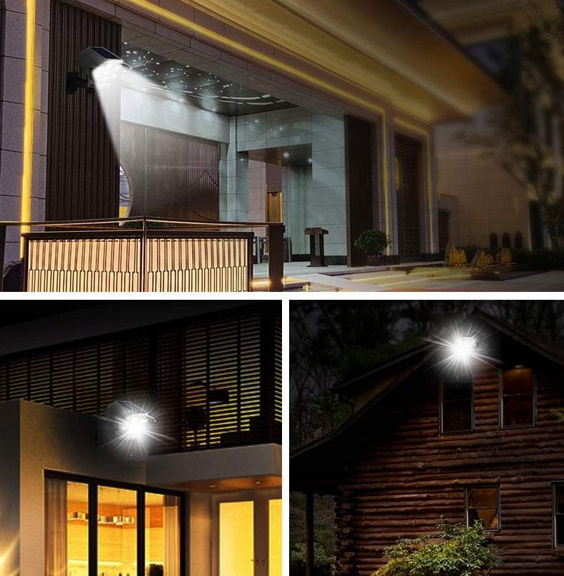 Āra lampa, viltus kamera ar saules paneli un tālvadības pulti