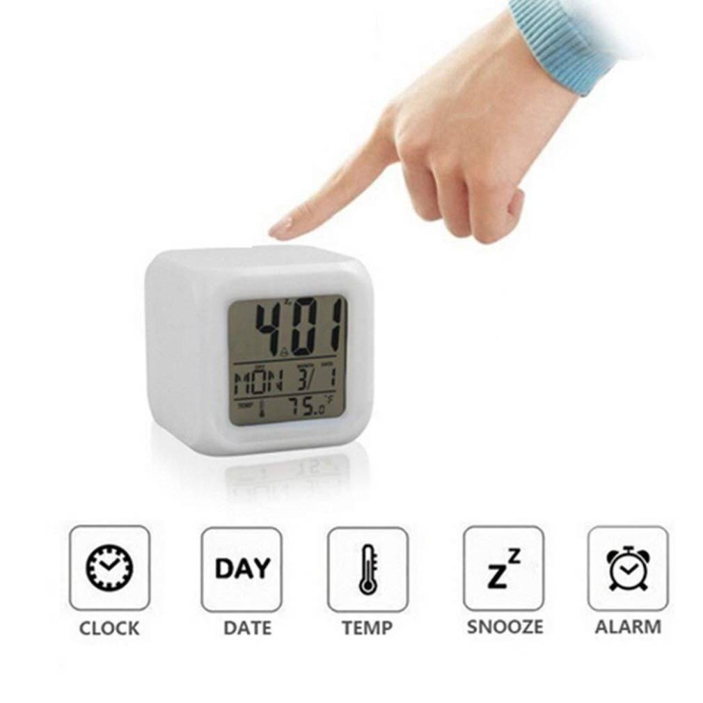 Digitālais modinātāja pulkstenis RGB