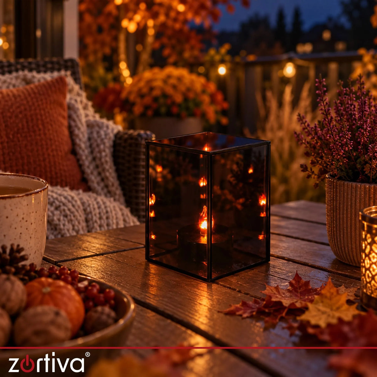 Spoguļveida LED laterna 3D efektam, 10 × 15 cm, bateriju