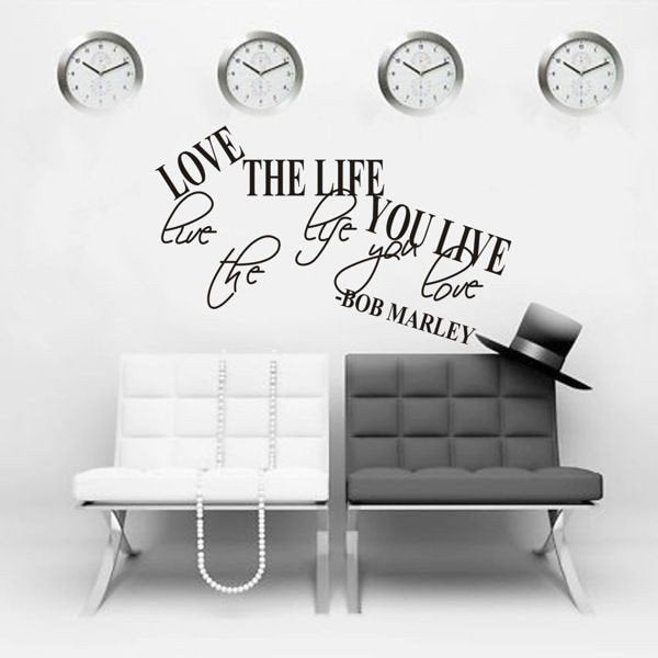 Dekoratīva sienas uzlīme "Bobs Mārlija citāts"