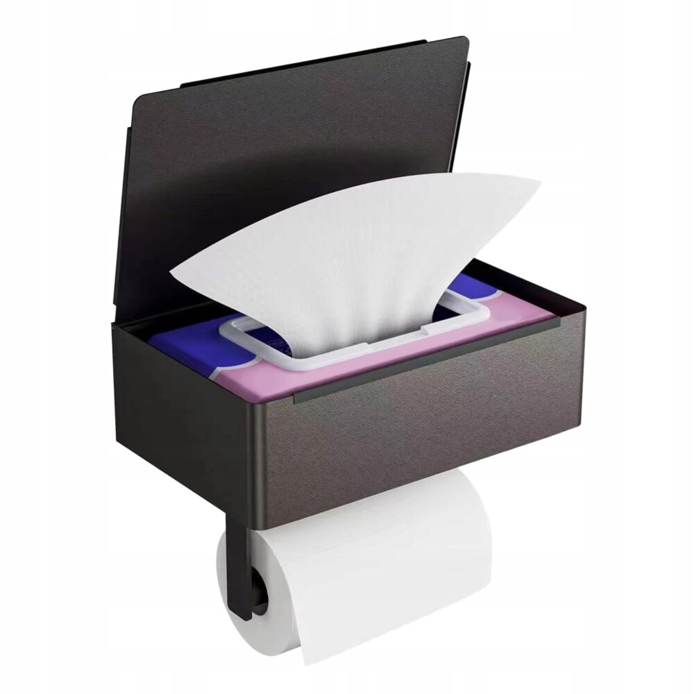 Tualetes papīra turētājs ar uzglabāšanu