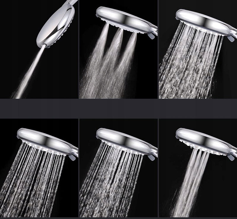 Regulējama dušas roka ar šļūteni