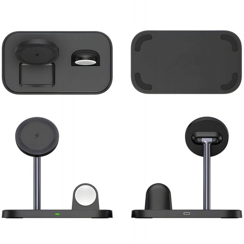 3in1 uzlādes stacija, melna