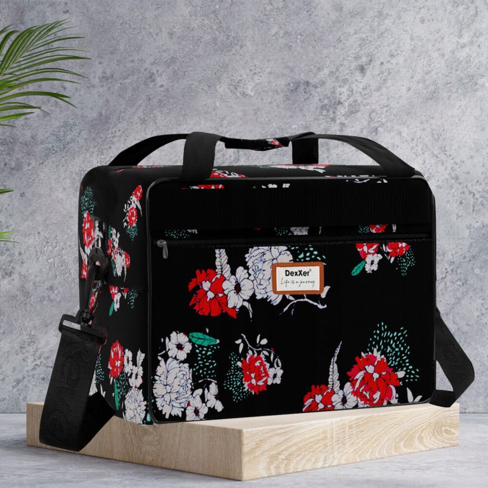 Pink-Flow ceļojumu soma Rozā ziedi