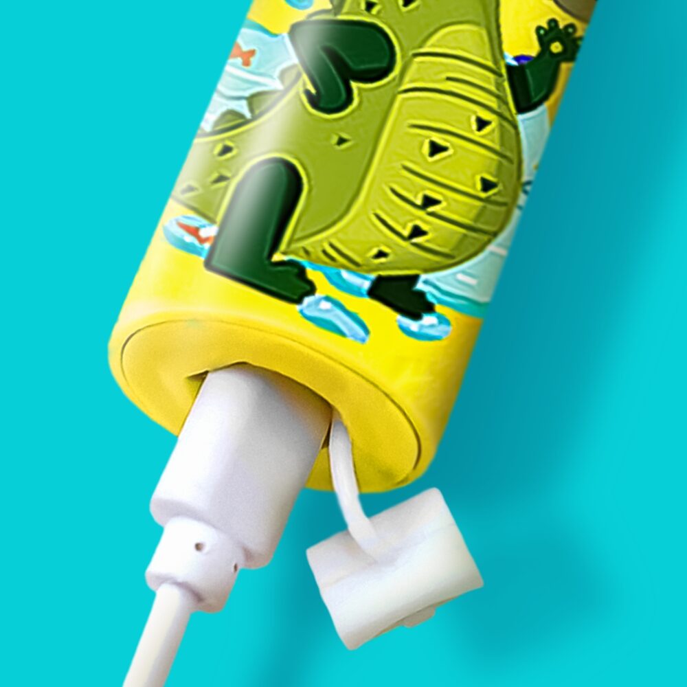 Elektriskā zobu birste bērniem, dzeltena