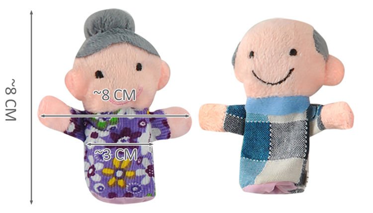 Pirkstu lelļu komplekts 6 gab.