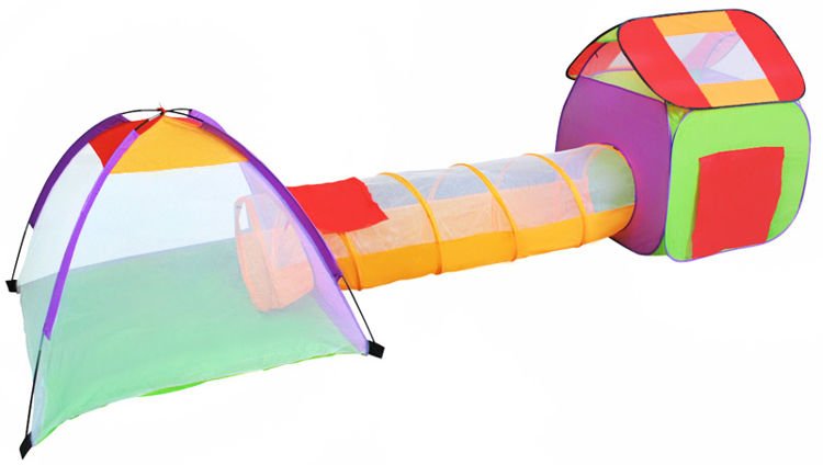 Telts bērniem Māja + Tunelis + 200 bumbas