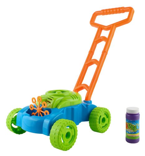 Rotaļu zāles pļāvējs ar burbuļiem