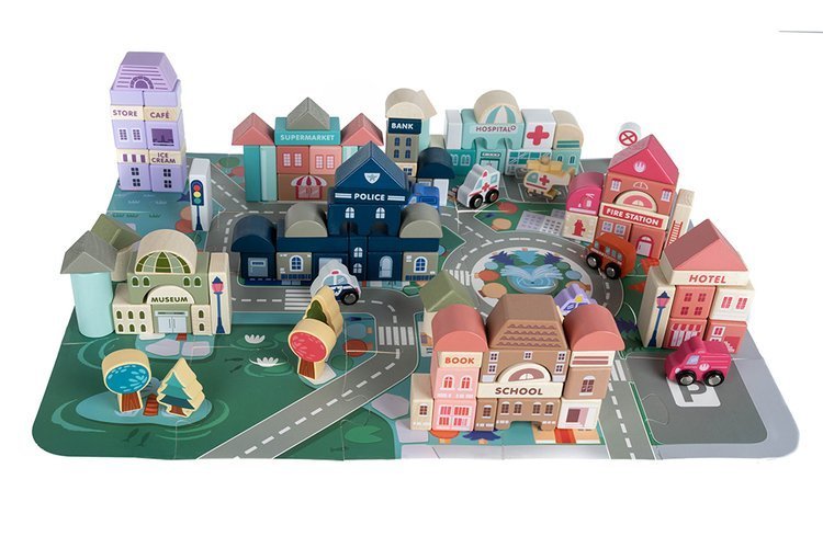 Koka bloki - pilsēta