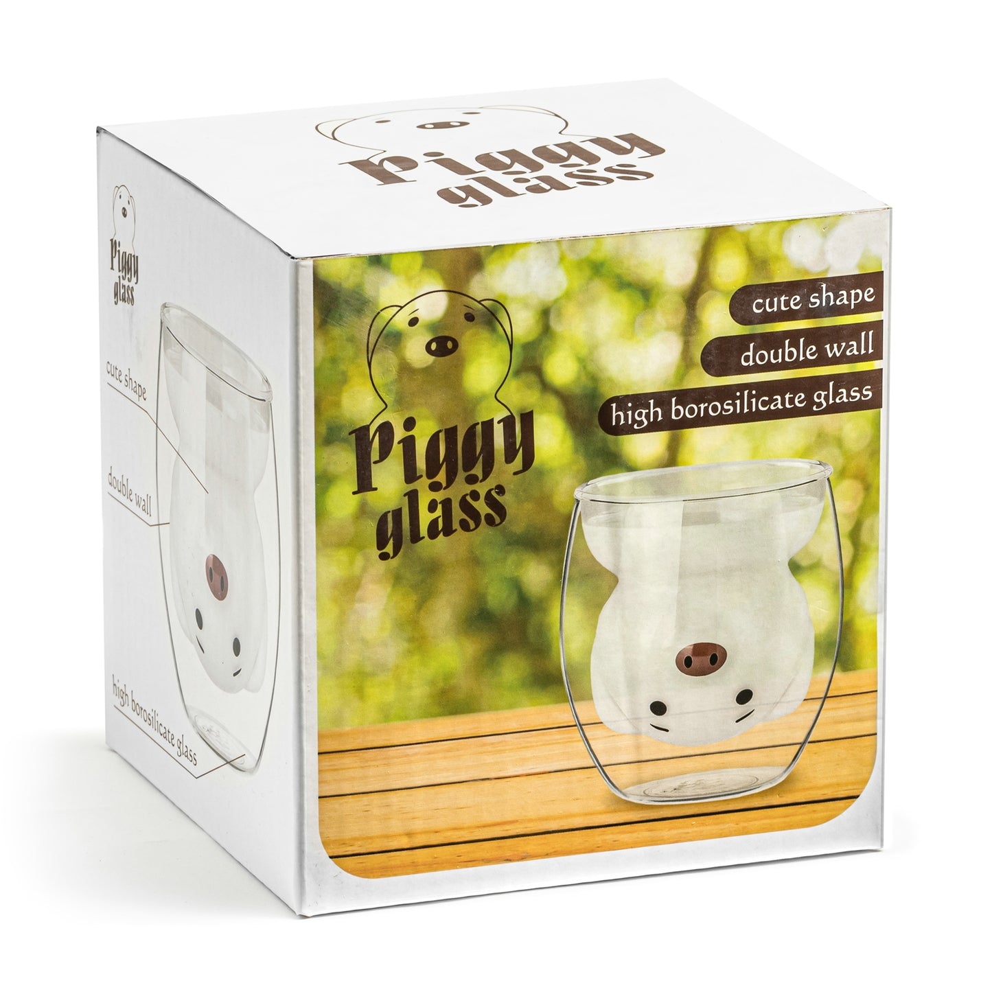 Divsienu glāze PIGGY