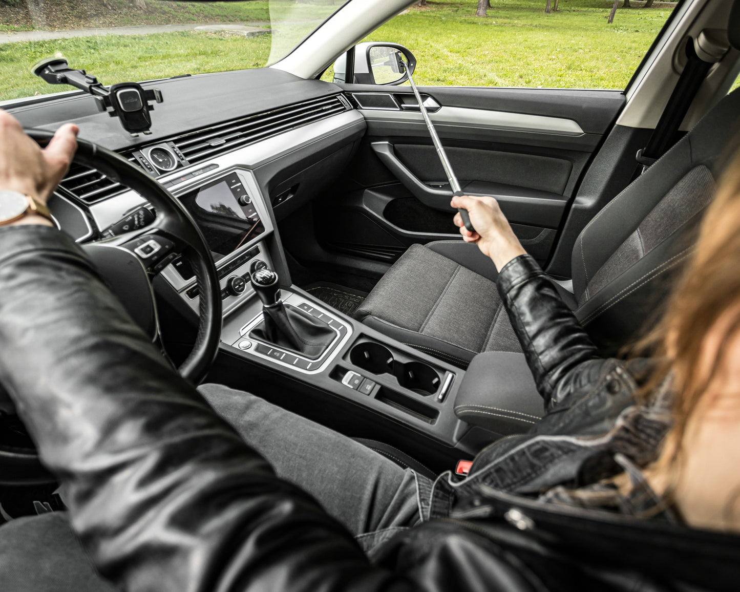 Teleskopiskais sānu spoguļu tīrītājs