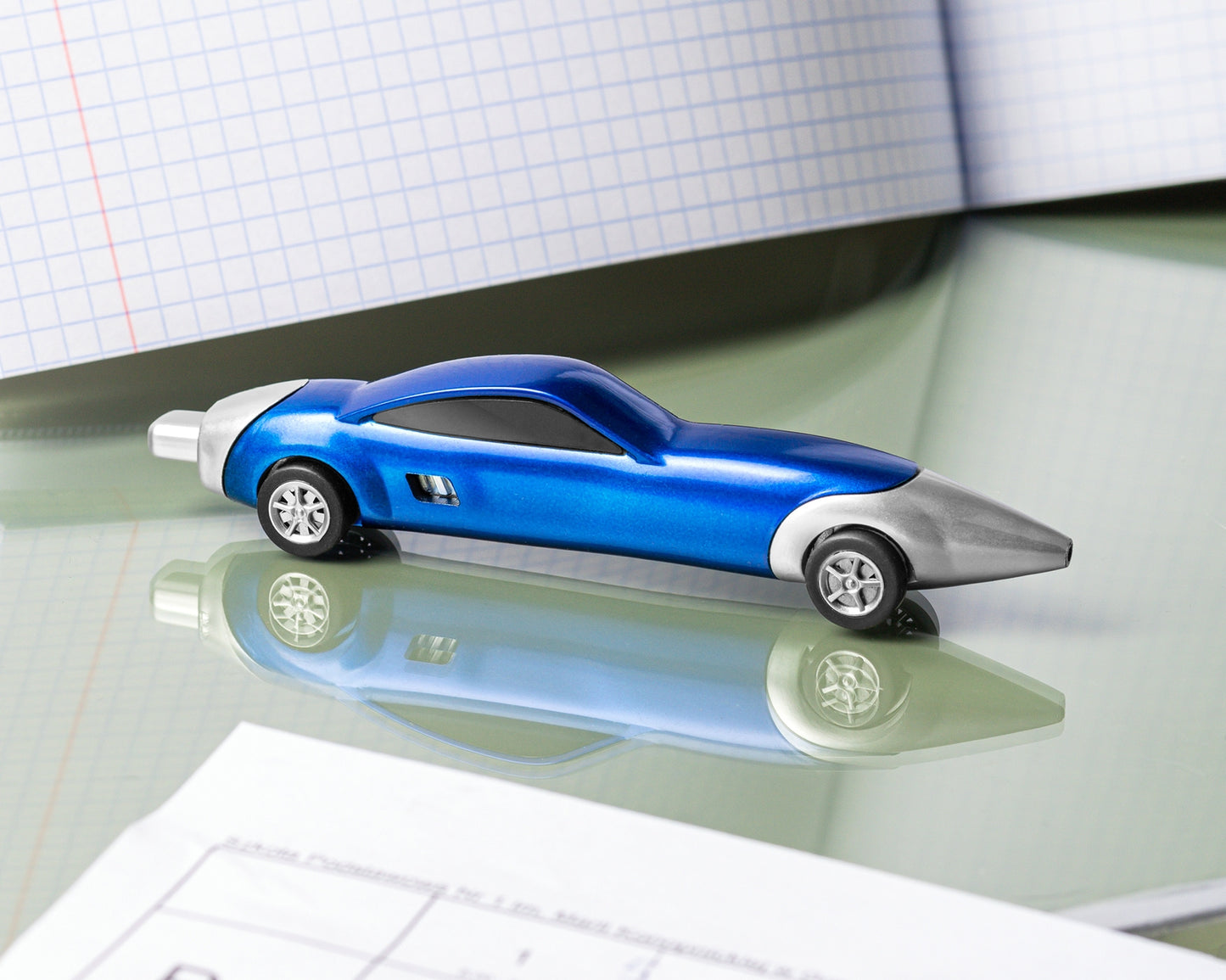 RACER lodīšu pildspalva - ZILA