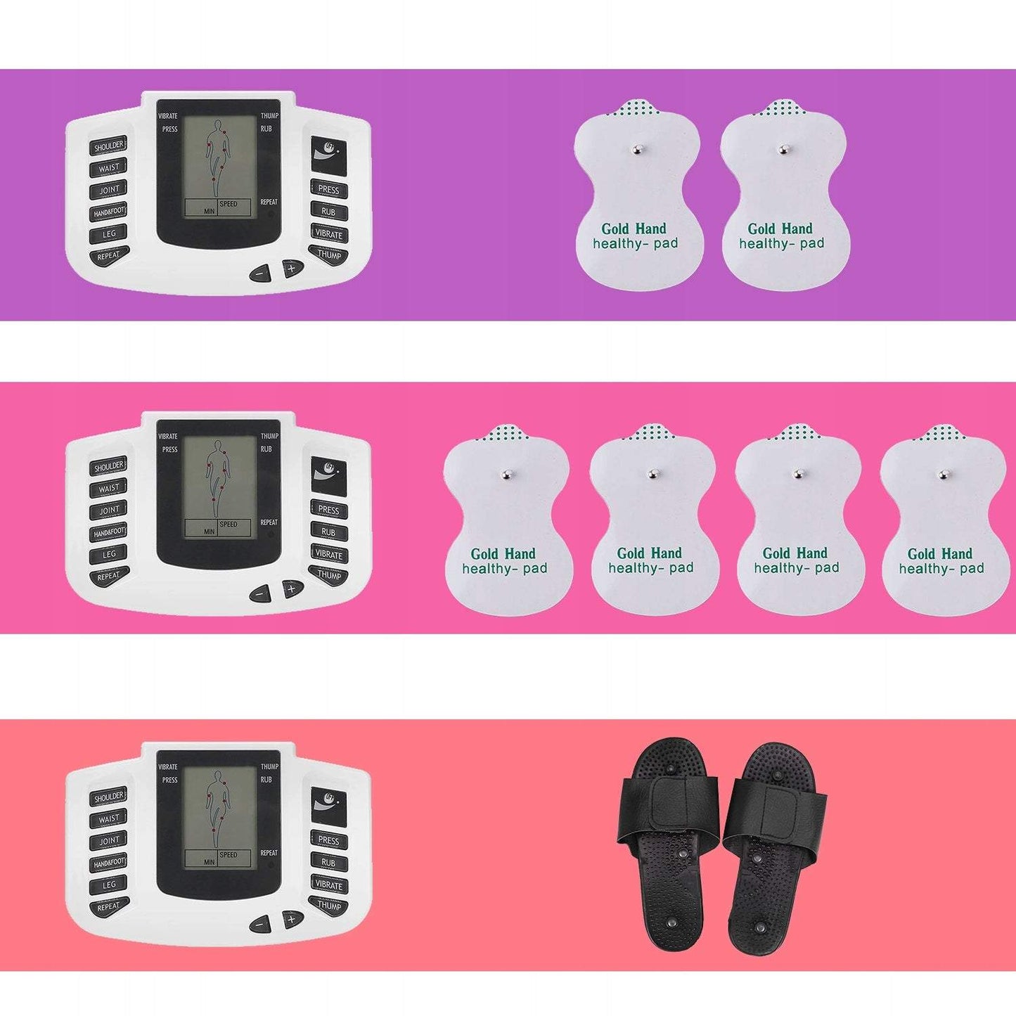 EMS un TENS ķermeņa masētāja komplekts, daudzfunkcionāla masāžas ierīce