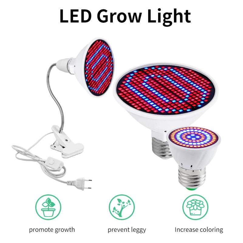 Lampa augiem sarkan zila 200 LED 20W