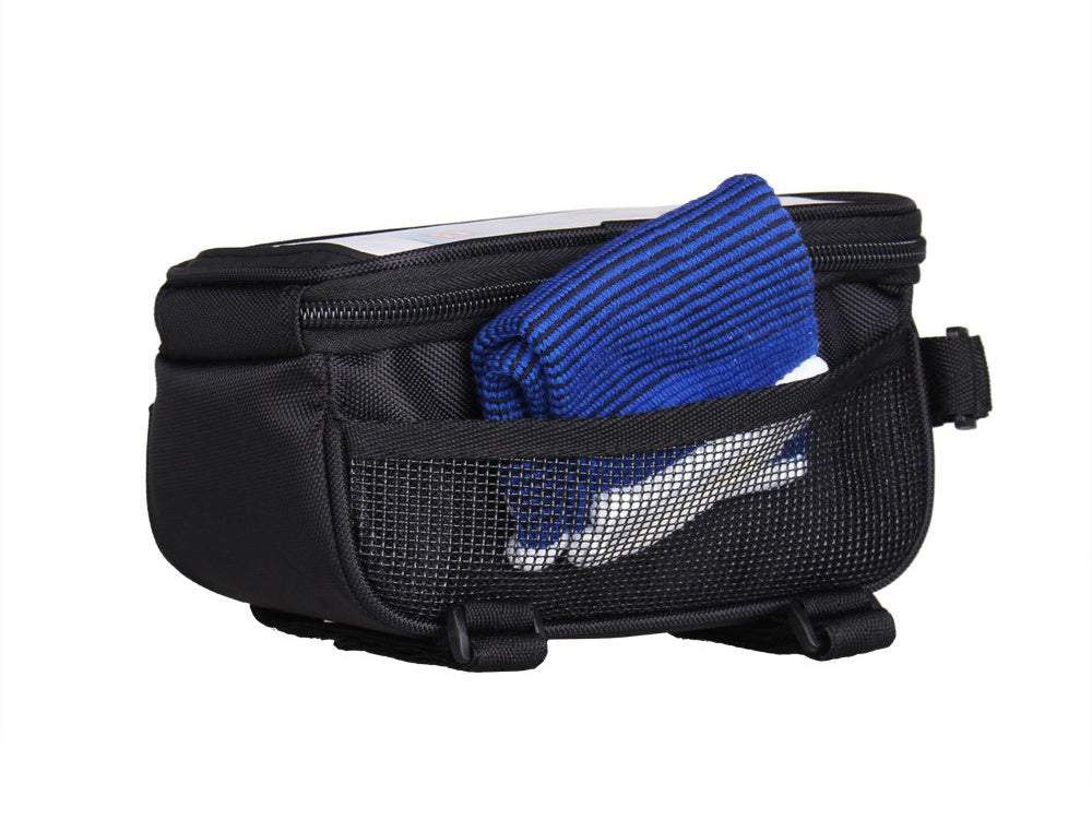 Ūdensizturīgs velosipēda telefona turētājs ar somu velosipēda rāmim