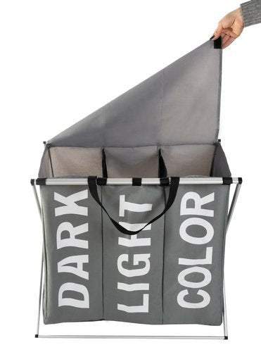 Veļas grozs ar 3 nodalījumiem