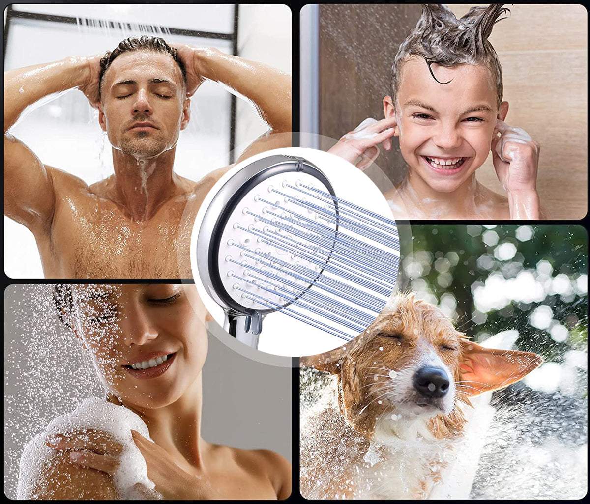 Dušas roka ar 6 izsmidzināšanas režīmiem