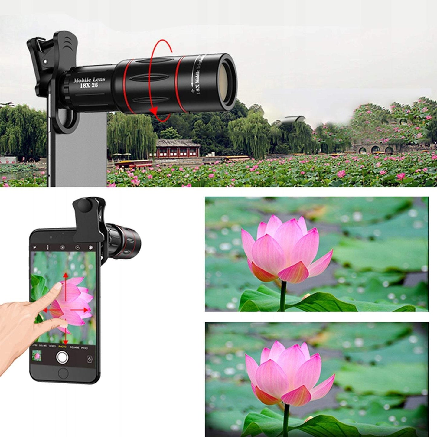 Telefona objektīvu komplekts