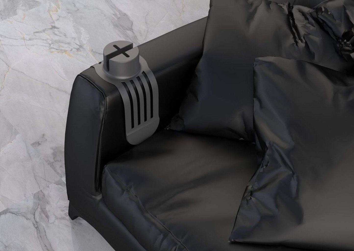 Krūzes turētājs dīvānam silikona paliktnis