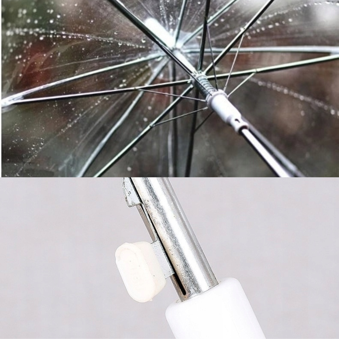 Caurspīdīgs lietussargs 105cm