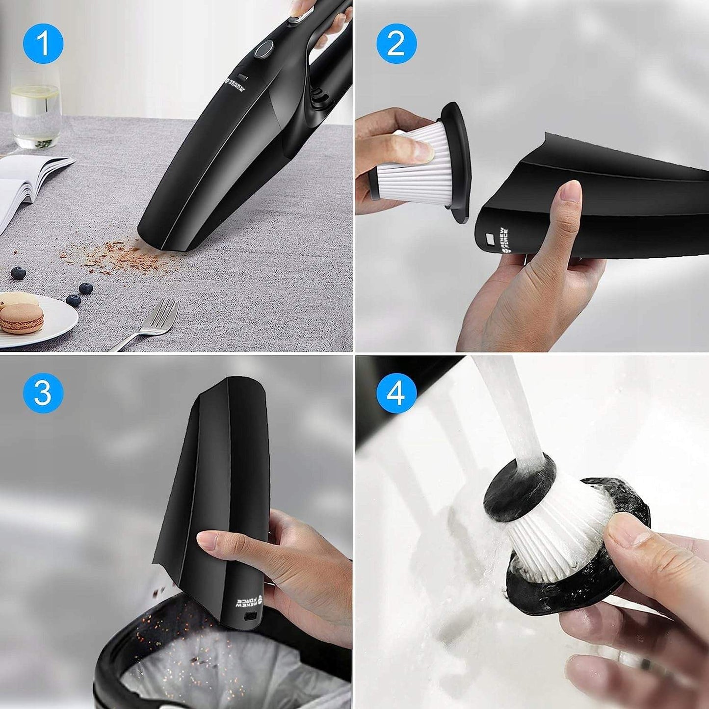 Bezvadu rokas putekļusūcēja komplekts