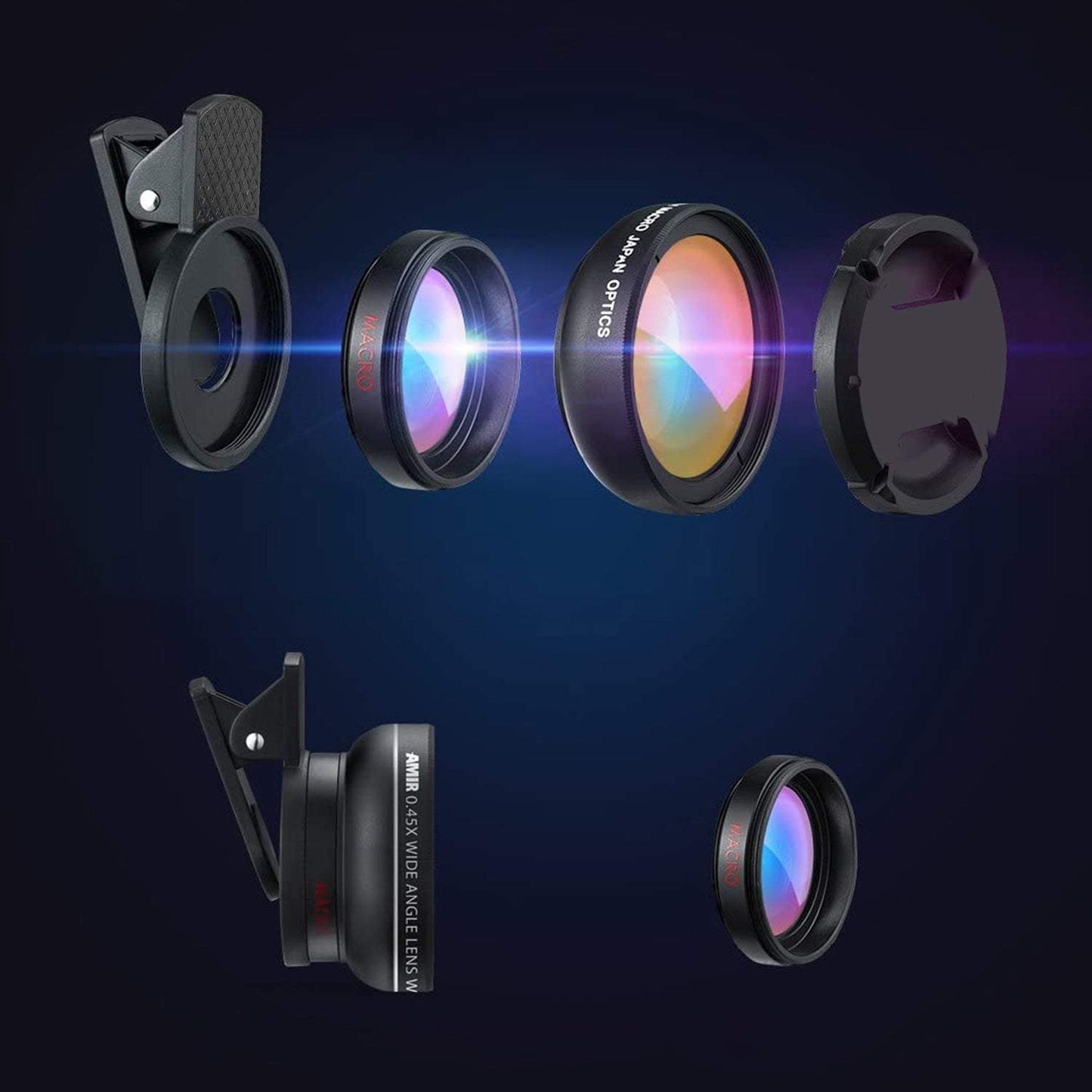 Objektīvu komplekts viedtālruņiem