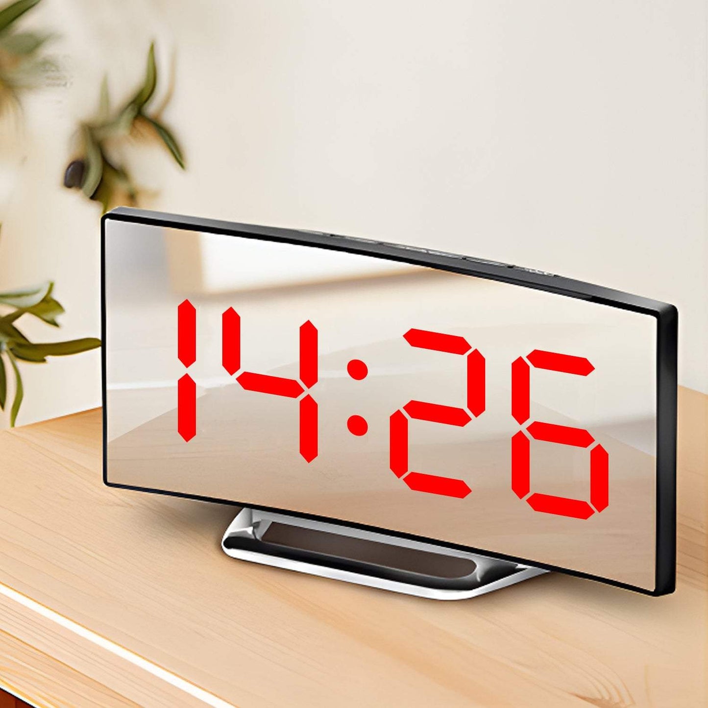 Elektroniskais pulkstenis spogulis