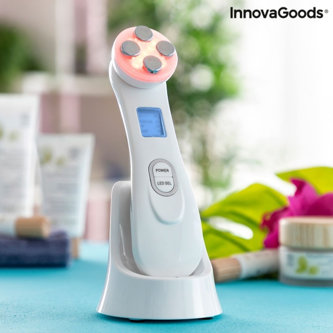 EMS sejas masieris un tīrītājs RGB ar radiofrekvenci, fototerapiju un elektrostimulāciju