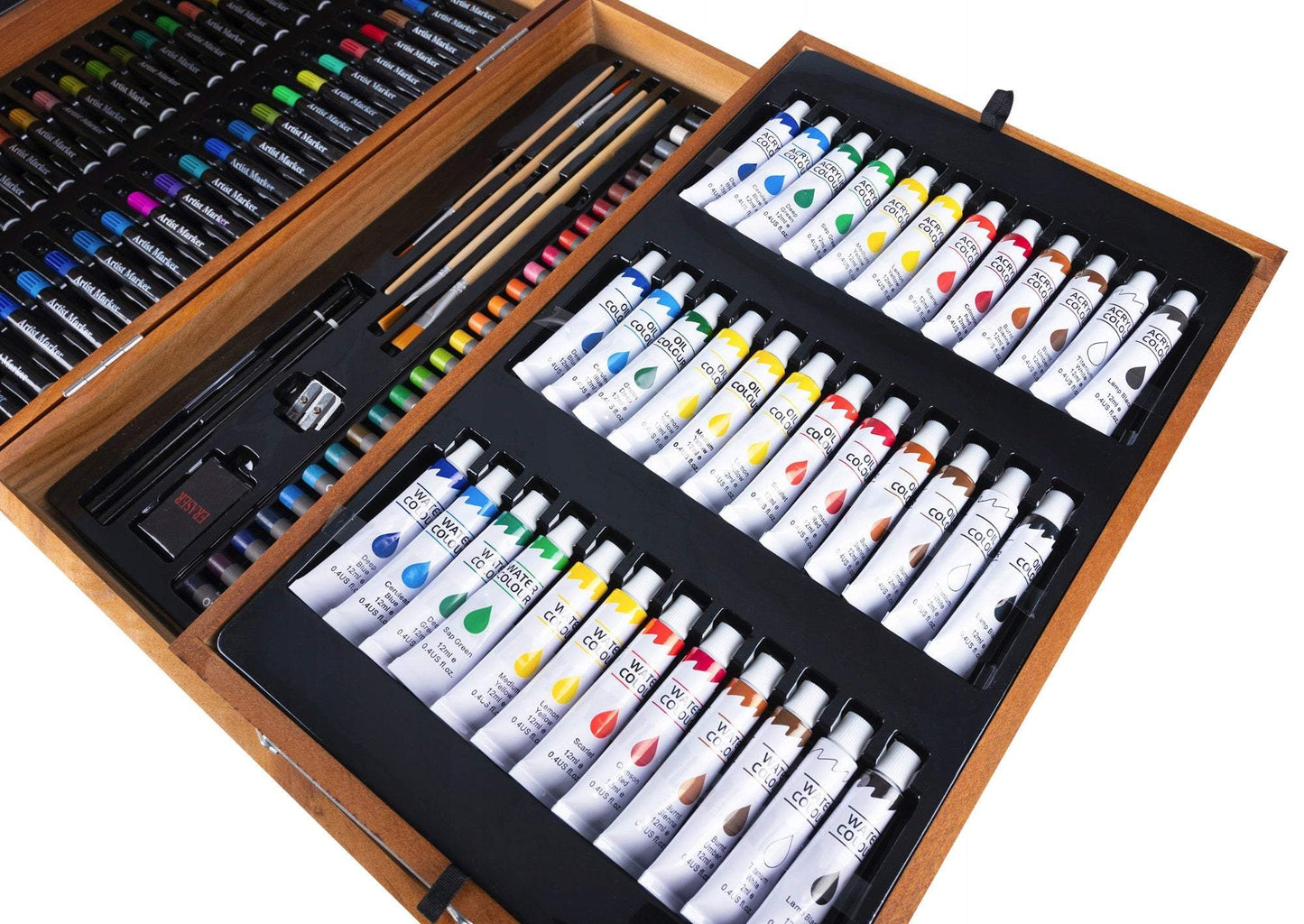 Mākslas komplekts koka koferī 174 gab.