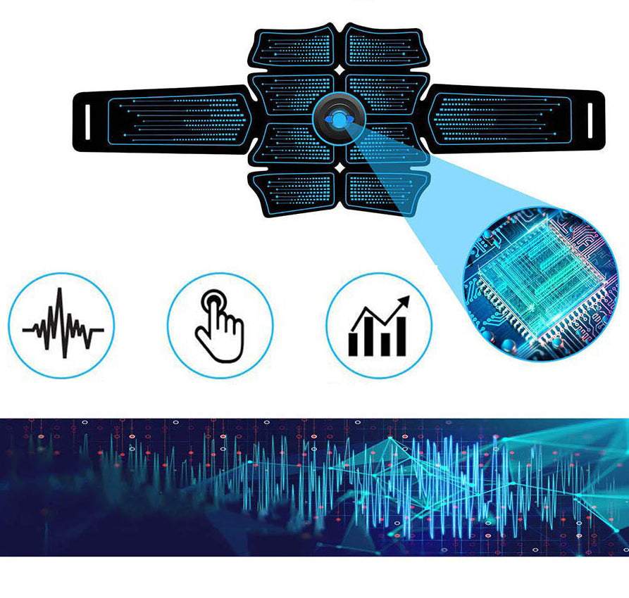 Muskuļu trenažieris EMS elektro-stimulators presei, vēderam, rokām un kājām