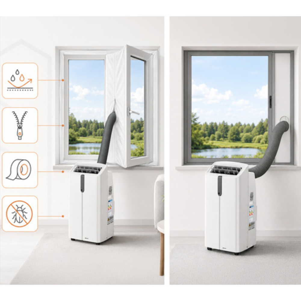 Mobilais kondicionieris 12000 BTU 3.5kW WiFi  4-in-1 ar apsildi un sausināšanu
