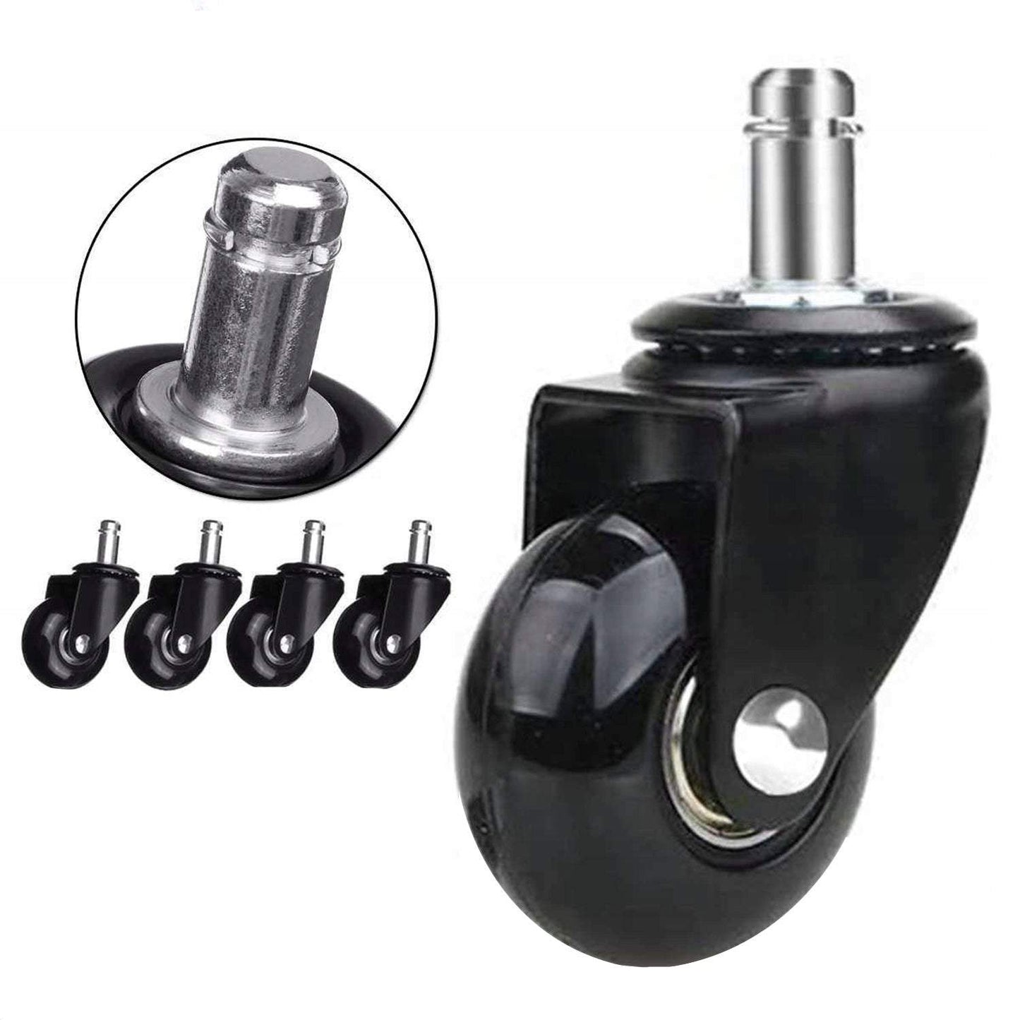 Gumijas riteņi krēslam 5gab