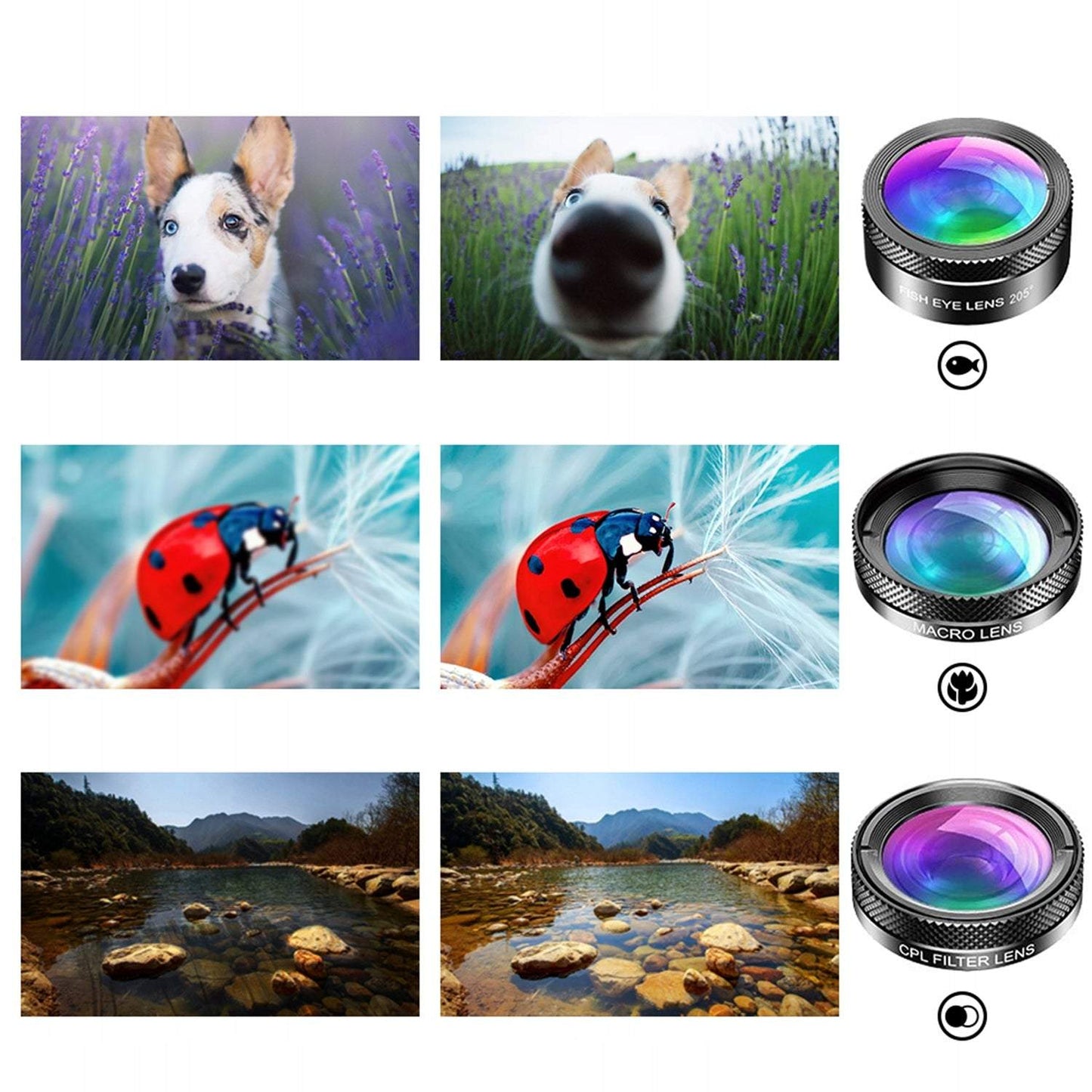 Telefona lēcu komplekts