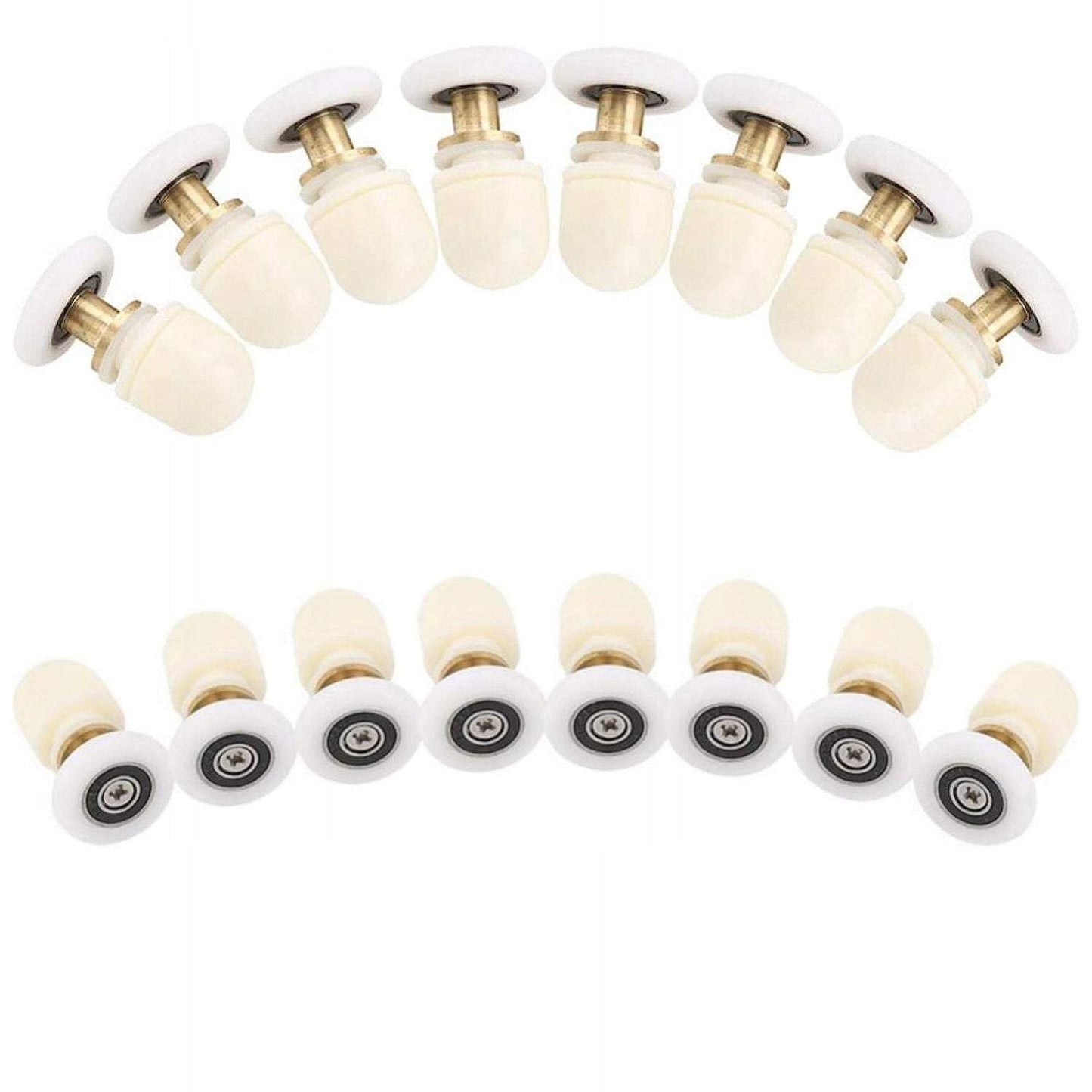 Riteņi dušas durvīm 8 gab. 25 mm