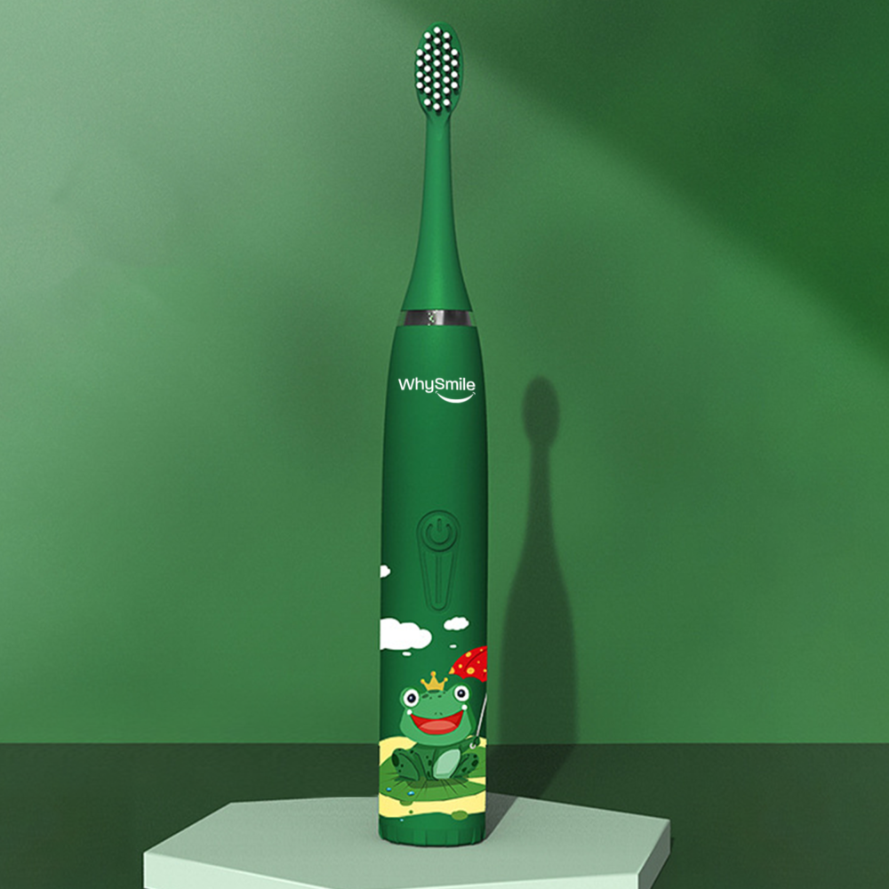 Elektriskā zobu birste bērniem, zaļa
