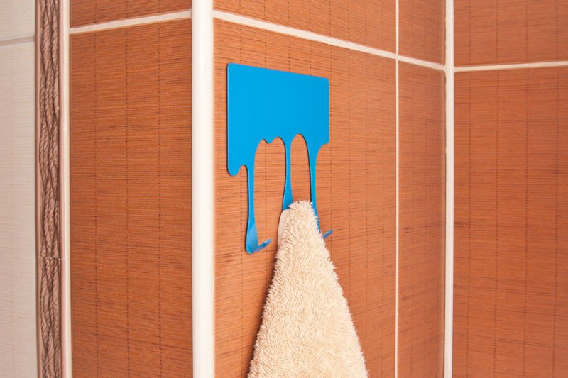 Dvieļu turētājs, āķis "DROP" - zils, 3 dvieļiem.